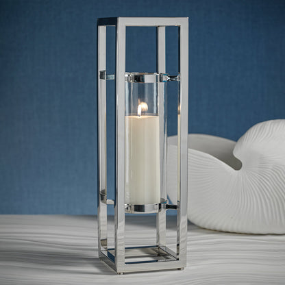 Beaufort Polished Steel Hurricane - Hurricane by Carlyle Avenue