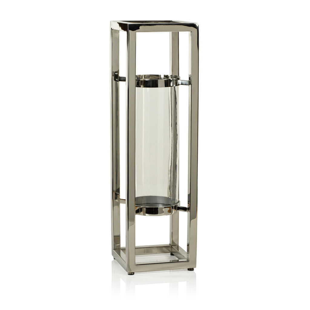 Beaufort Polished Steel Hurricane - Hurricane by Carlyle Avenue