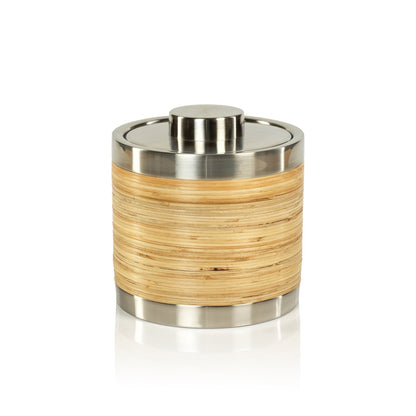 Rattan and Steel Ice Bucket - Barware by Carlyle Avenue