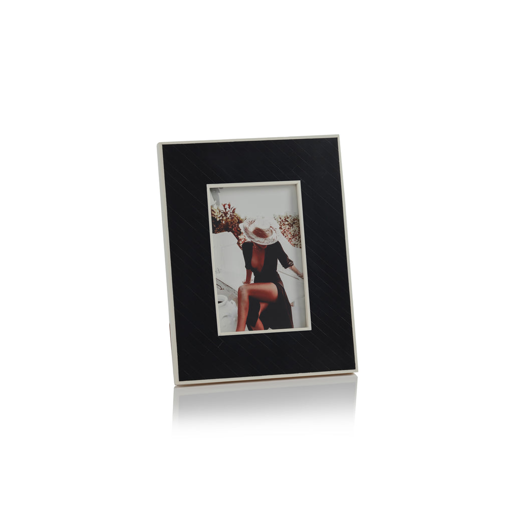 Black Bone Photo Frame w/White Border - Picture Frames by Carlyle Avenue
