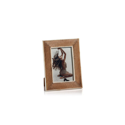 Ribbed Mango Wood Frame w/White Border - Picture Frames by Carlyle Avenue
