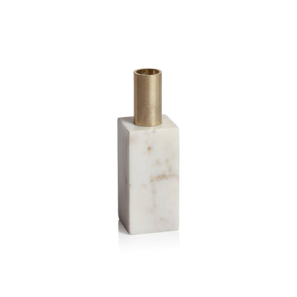 Marikina Marble Candle Holder - White - Candle Holders by Carlyle Avenue
