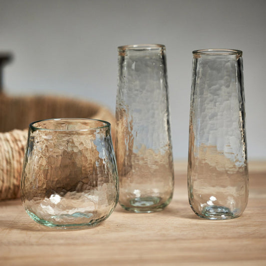 Artisan Hammered Stemless Flute - Set of 4 - Drinkware by Carlyle Avenue