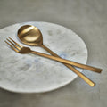 Matte Gold Salad Server Set - Tableware by Carlyle Avenue