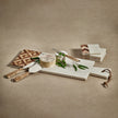 Milan Marble with Chevron Design Wood Cheese Board