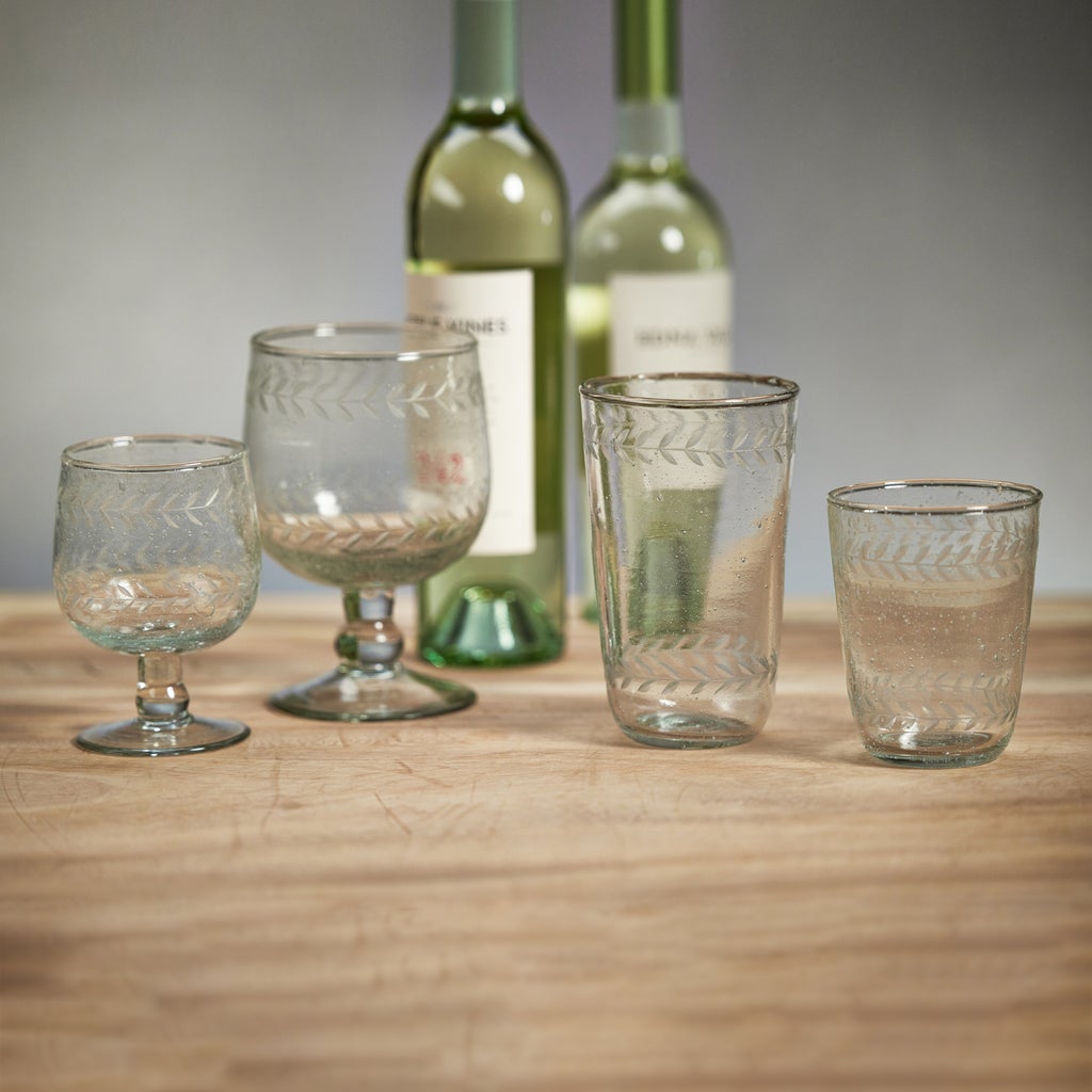 Tuscan Handmade Etched Drinkware (SINGLE) - Drinkware Sets by Carlyle Avenue
