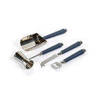 Laguna Nickel & Leather Bar Tool Set - Barware by Carlyle Avenue