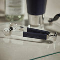 Laguna Nickel & Leather Ice Tong - Barware by Carlyle Avenue