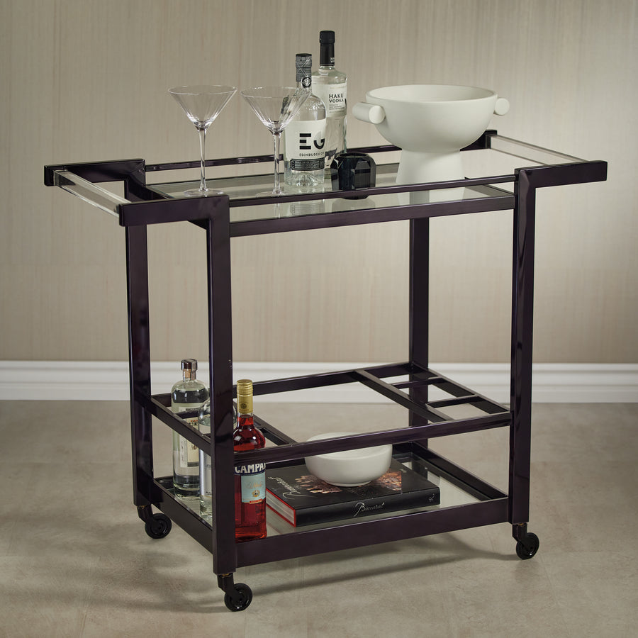 The Beaumont Bar Cart - Black Nickel - Furniture by Carlyle Avenue