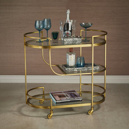 The Claridge Bar Cart - Gold - Furniture by Carlyle Avenue