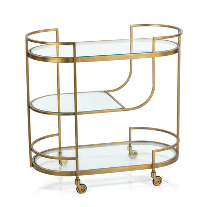 The Claridge Bar Cart - Gold - Furniture by Carlyle Avenue