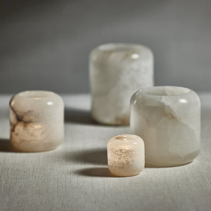 Teran Polished Alabaster Stone Candle Holder / Vase - Candle Holders by Carlyle Avenue