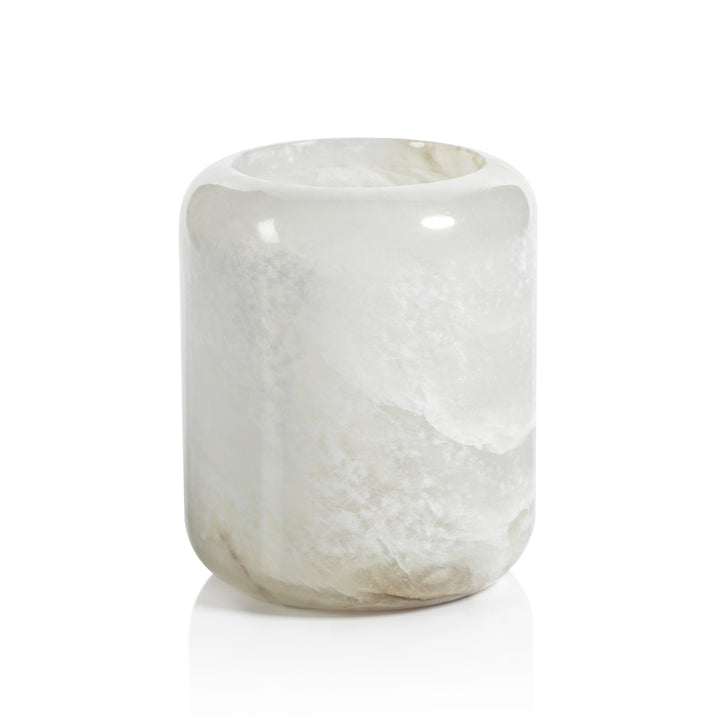 Teran Polished Alabaster Stone Candle Holder / Vase - Candle Holders by Carlyle Avenue