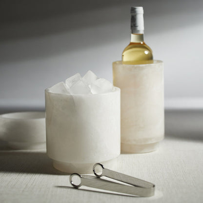 Yasmeen Polished Alabaster Stone Candle Holder / Vase / Wine Cooler - Candle Holders by Carlyle Avenue