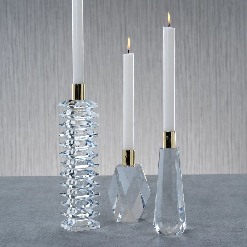 Florence Crystal Candleholders - Candle Holders by Carlyle Avenue