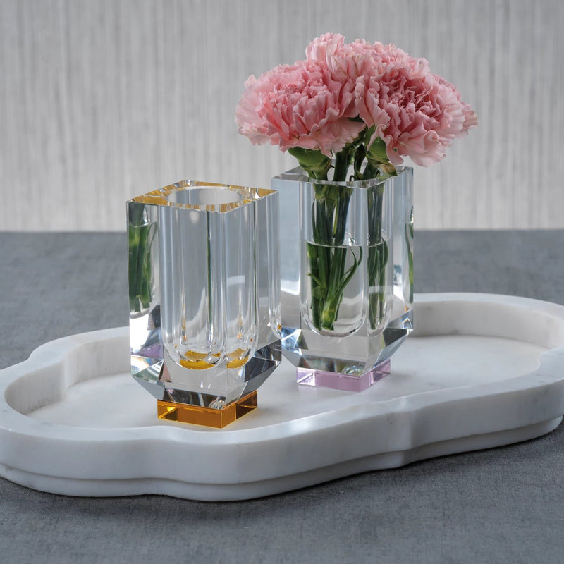 Carina Pink Crystal Vase - Vases by Carlyle Avenue