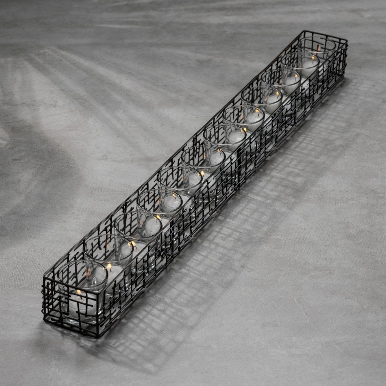 Dakar Metal 12 Glass Candle Holder - Candle Holders by Carlyle Avenue