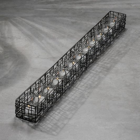 Dakar Metal 12 Glass Candle Holder - Candle Holders by Carlyle Avenue