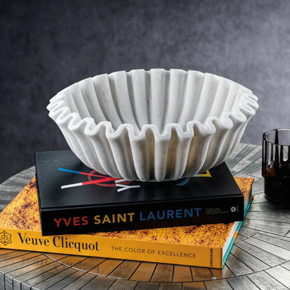 Scalloped Marble Bowl - BOWL by Carlyle Avenue