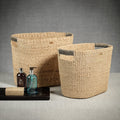 Miramar Oval Abaca Baskets - Set of 2 - Baskets by Carlyle Avenue