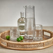 Kuta Round Rattan Serving Tray w/Glass Insert
