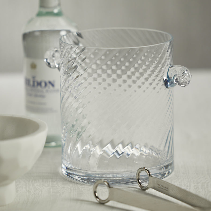 Bagatelle Swirl Glass Ice Bucket - Ice Bucket by Carlyle Avenue