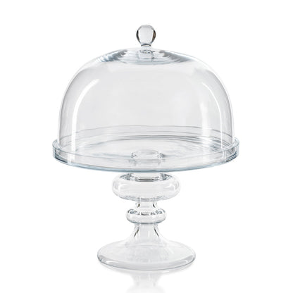 Tropezana Glass Cake Stand - Clear Base - Serveware by Carlyle Avenue