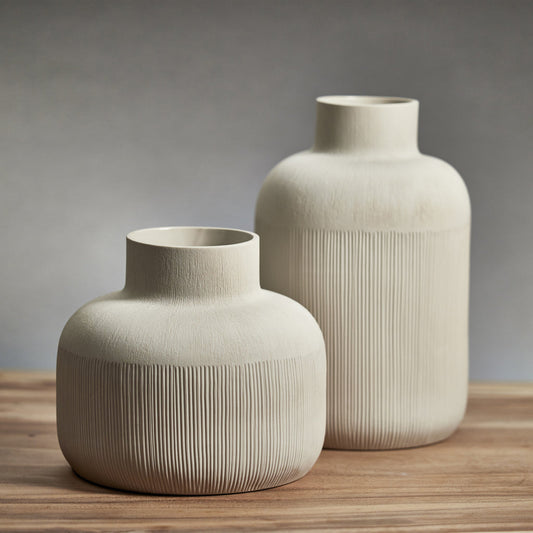 Sugi Porcelain Vase - Neutral Gray - Vases by Carlyle Avenue