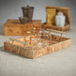 Leiden Burlwood Rectangular Tray - Medium