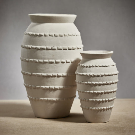 Santorini Natural White Vase - Vases by Carlyle Avenue