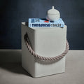 Isola Concrete Stool w/Rope Handle - White - Furniture by Carlyle Avenue