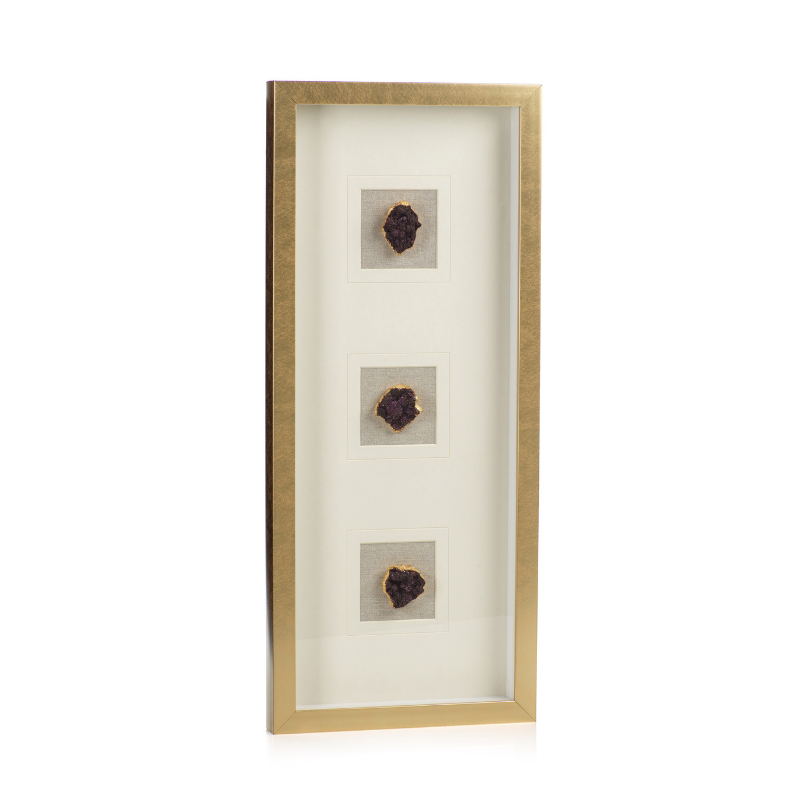 Gold Framed Amethyst Crystal - CARLYLE AVENUE