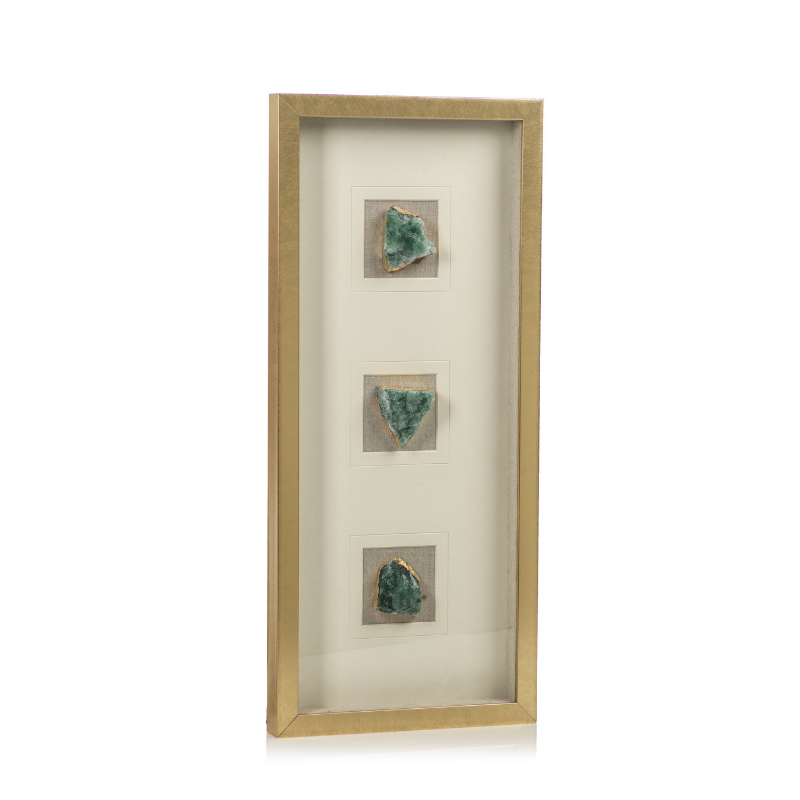 Gold Framed Emerald Crystals - CARLYLE AVENUE