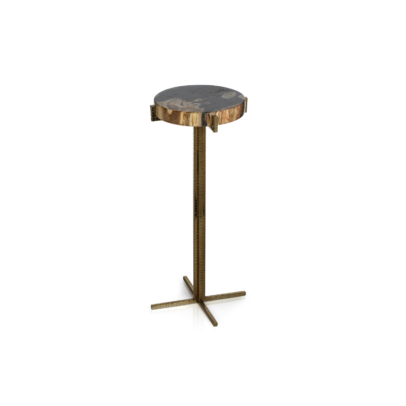 Fortaleza Petrified Wood Cocktail Table - Round - Furniture by Carlyle Avenue